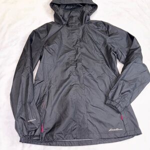 Eddie Bauer Charcoal Hooded Windbreaker
